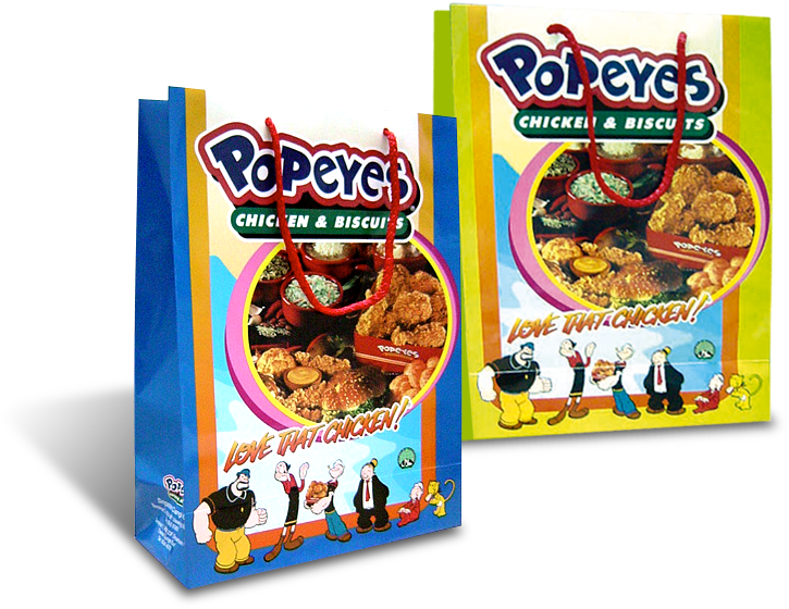 Popeyes Chicken Biscuits Packaging Design PNG Image