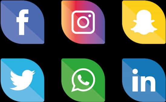 Popular Social Media Icons PNG Image