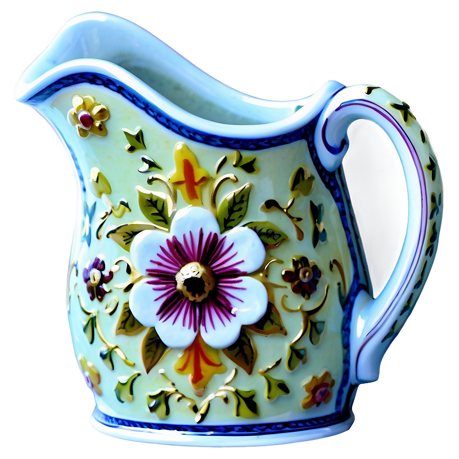 Porcelain Flower Jug Png Ncw85 PNG Image