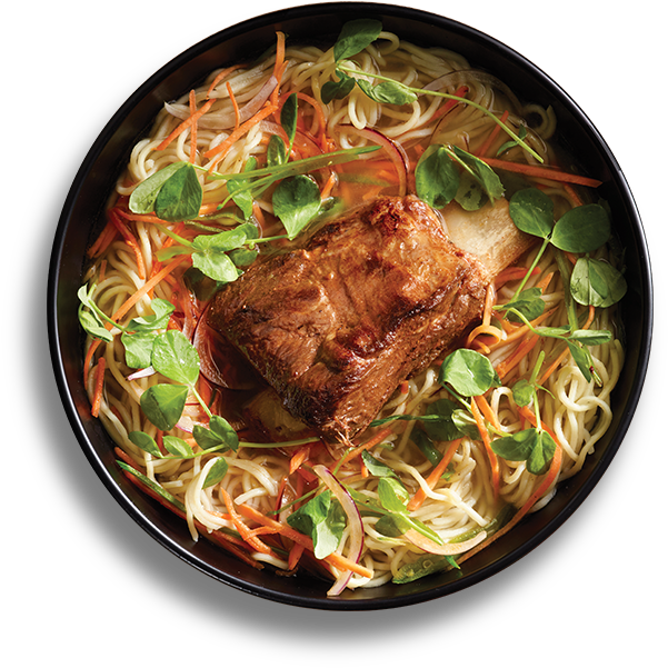 Pork Topped Noodle Soup PNG Image