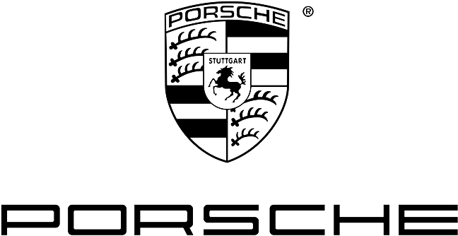 Porsche Logo Blackand White PNG Image