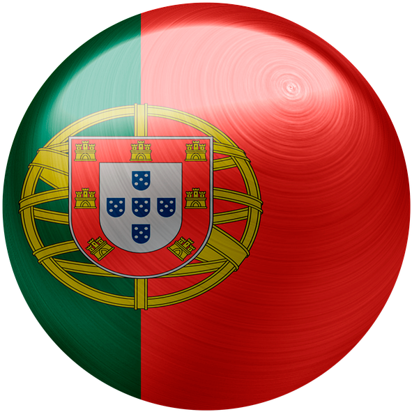 Portuguese Flag Sphere Design PNG Image