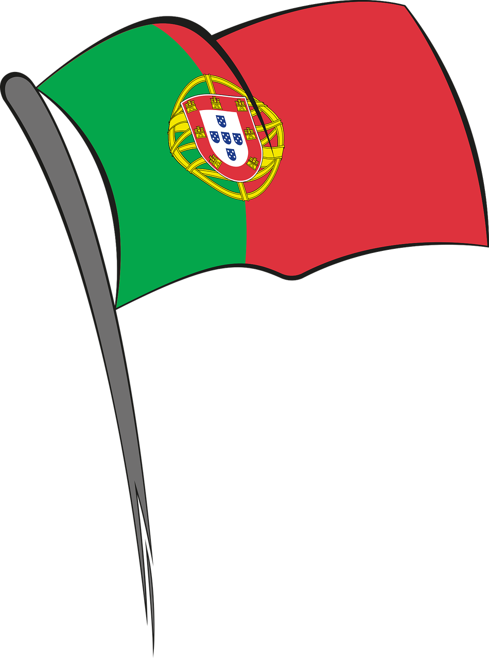 Portuguese Flag Waving Illustration PNG Image