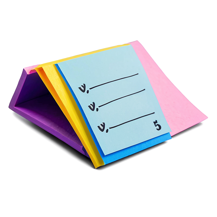 Post It Note With Bullet Points Png 11 PNG Image