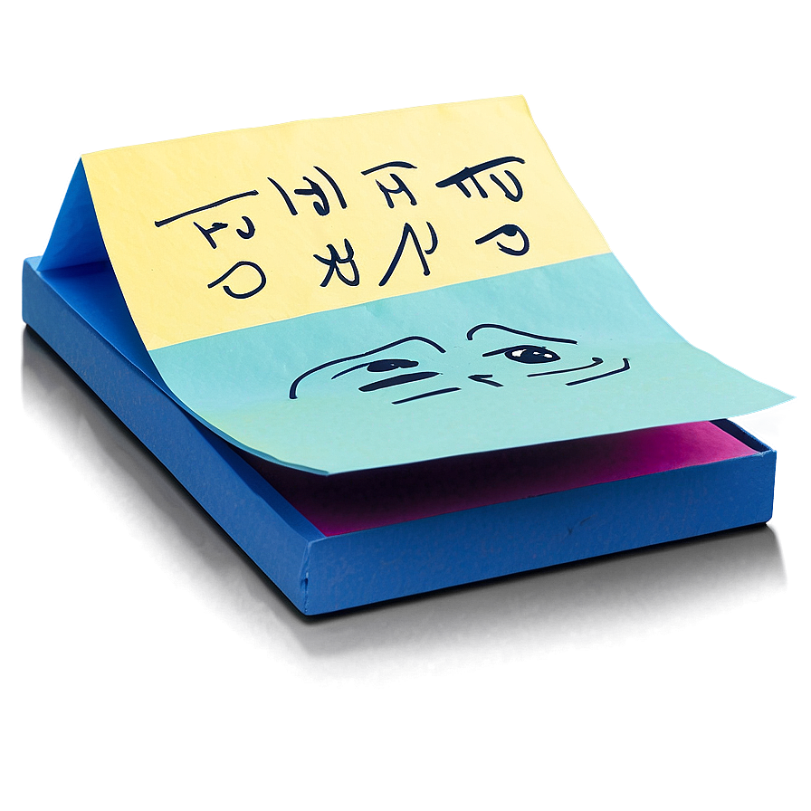 Post It Note With Drawing Png Ffw27 PNG Image