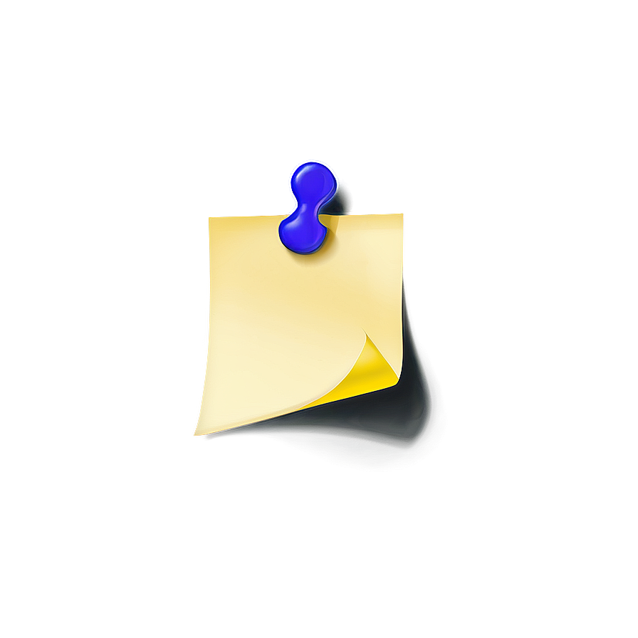 Post It Note With Pin Png Eam PNG Image