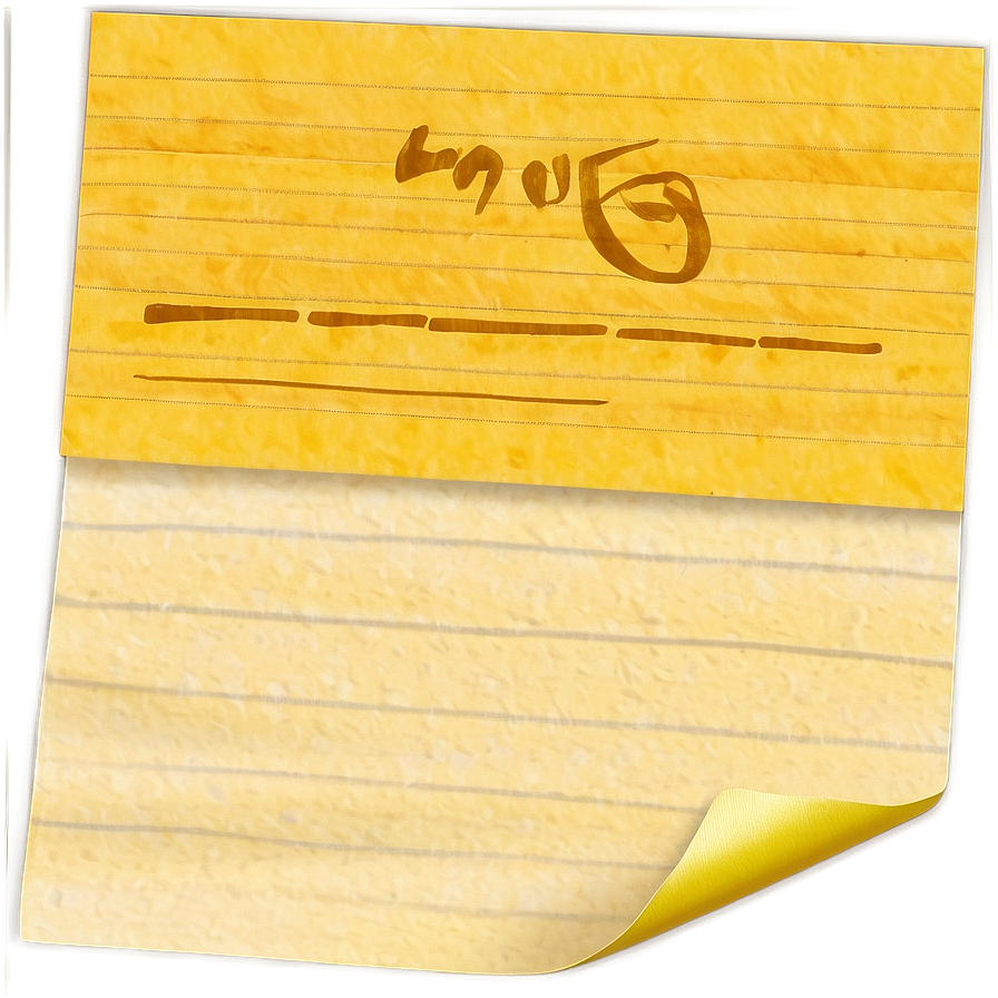 Post It Note With Shadow Png Vju PNG Image