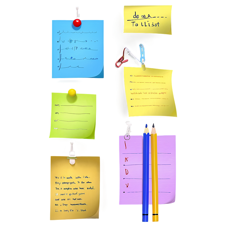 Post It To Do List Png Qar PNG Image