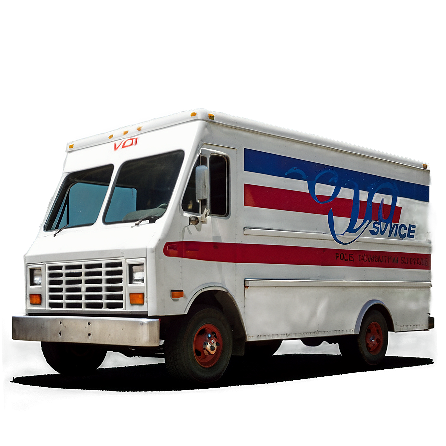 Postal Service Truck Side View Png Fah PNG Image