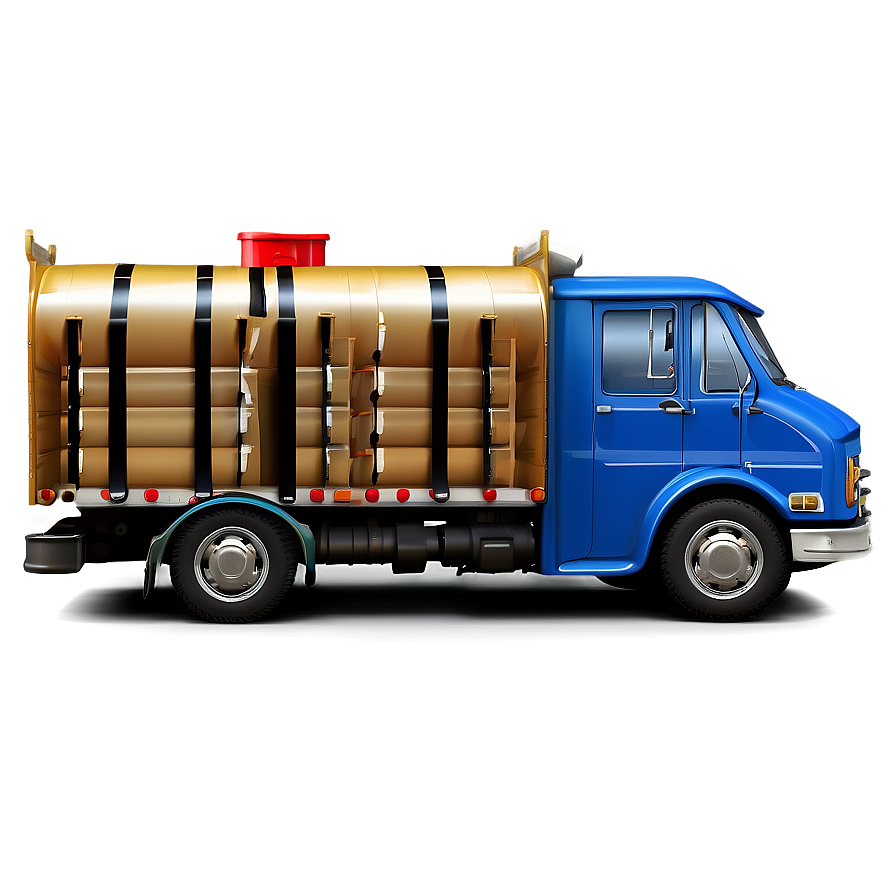 Postal Truck With Mailboxes Png Ouv PNG Image