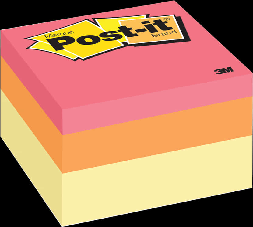 Postit Note Stack3 M Brand PNG Image