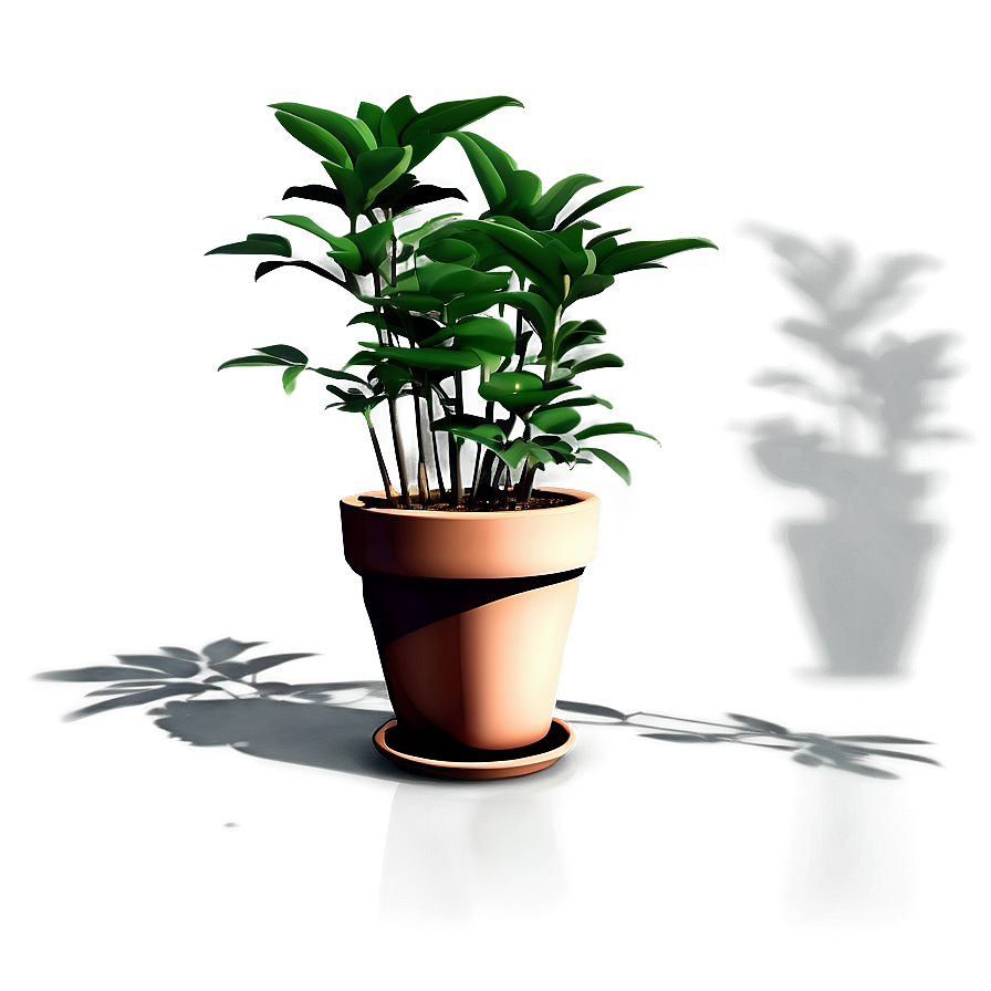 Potted Plant Shadow Outline Png 06292024 PNG Image