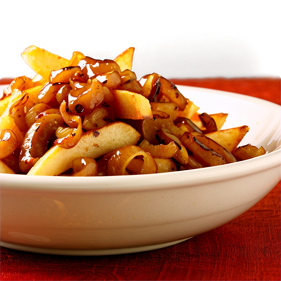 Poutine With Caramelized Onions Png Thr PNG Image