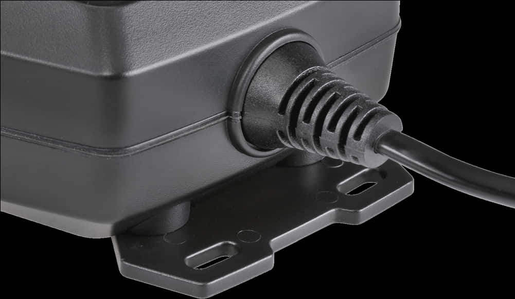 Power Adapter Connection Closeup PNG Image