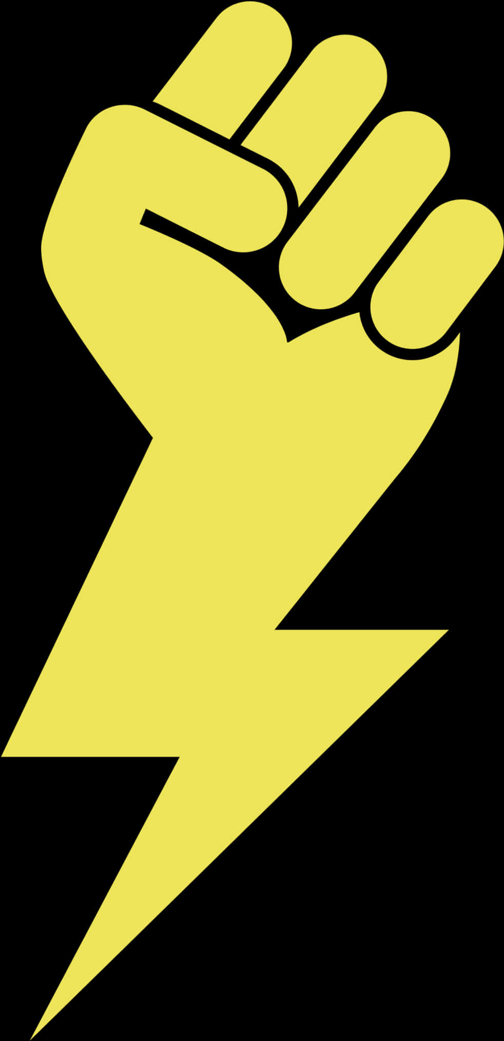 Power Fist Lightning Bolt PNG Image