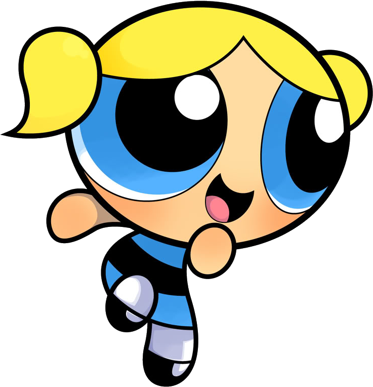 Powerpuff Girl Bubbles Character PNG Image