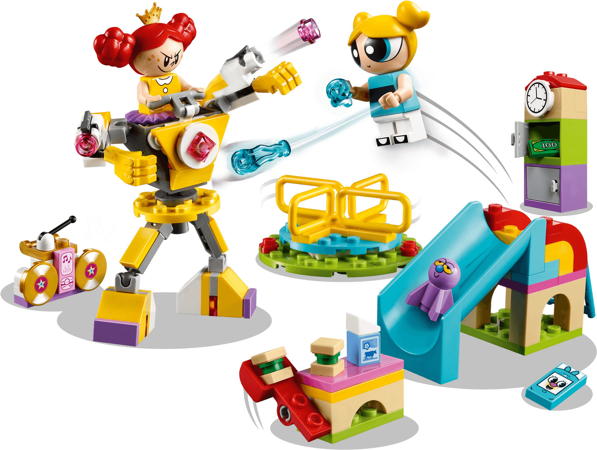 Powerpuff Girls Lego Playset PNG Image