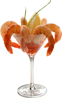 Prawn Cocktail Glass Presentation PNG Image