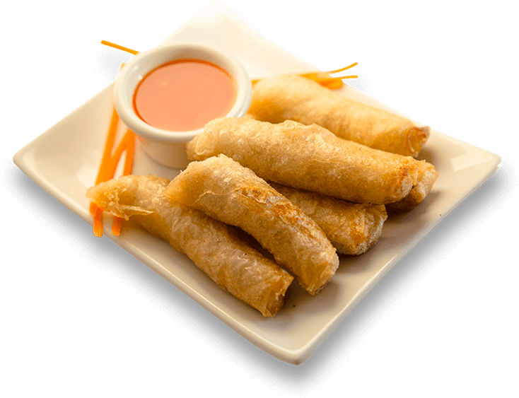 Prawn Spring Rollswith Sauce PNG Image