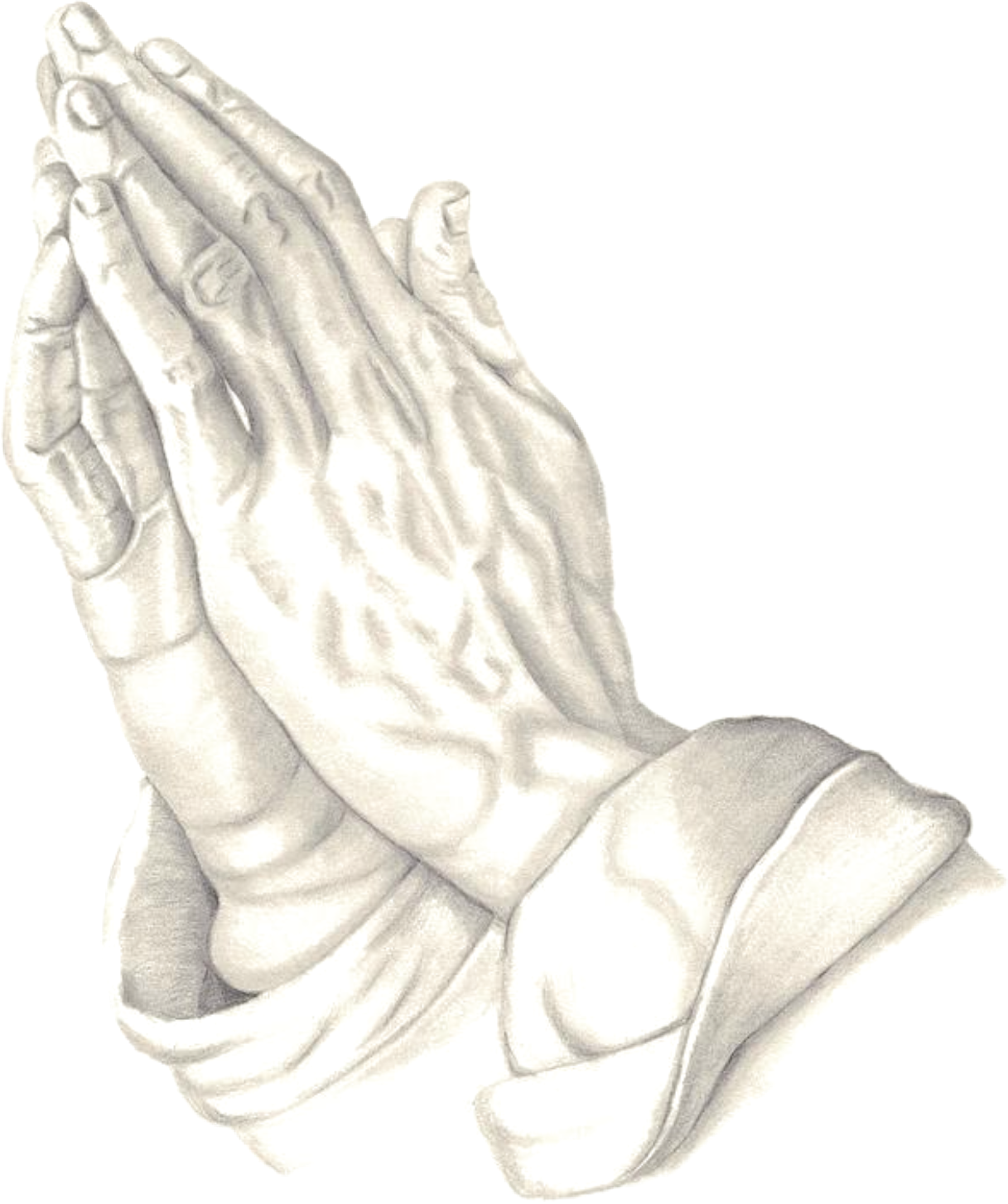 Praying Hands Pencil Sketch PNG Image