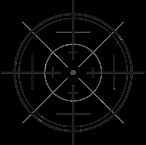 Precision Aiming Scope Crosshair PNG Image