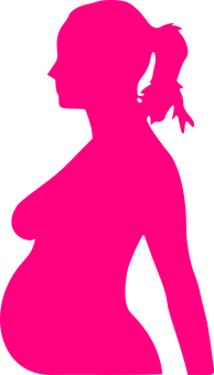 Pregnant Silhouette Profile PNG Image