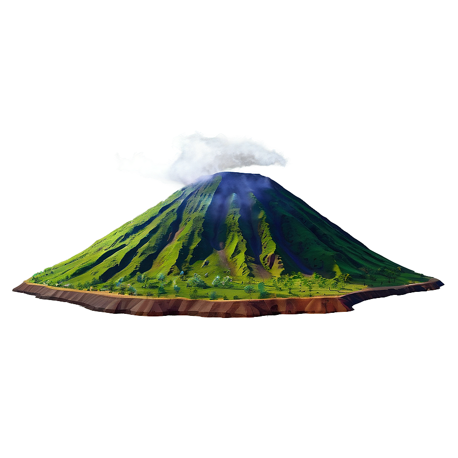 Prehistoric Volcano Landscape Png Dcr PNG Image