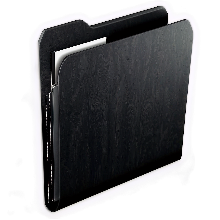 Premium Black Folder Design Png 06212024 PNG Image