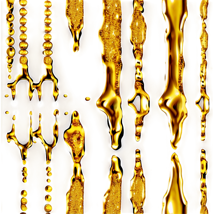 Premium Gold Glitter Drip Png Vuu42 PNG Image