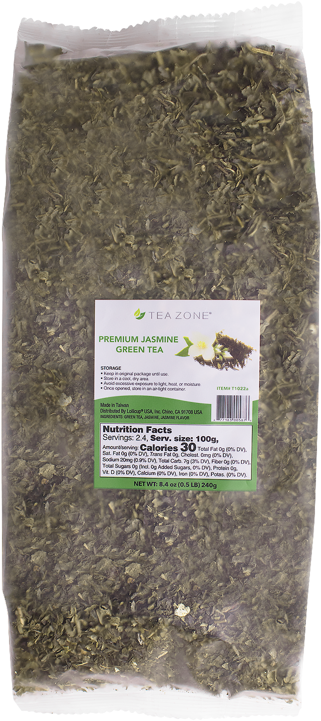 Premium Jasmine Green Tea Leaves Package PNG Image