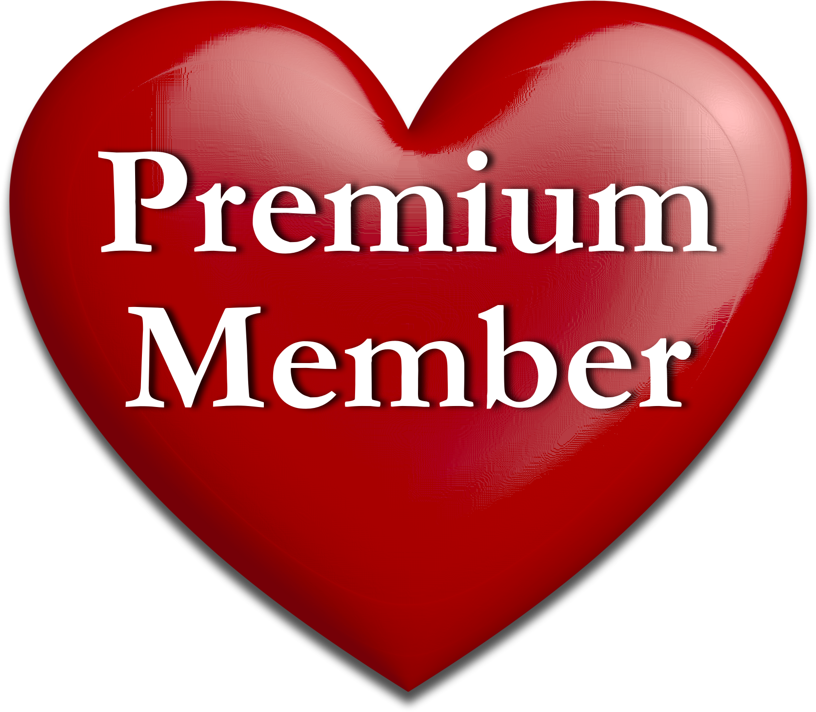 Premium Membership Heart Icon PNG Image