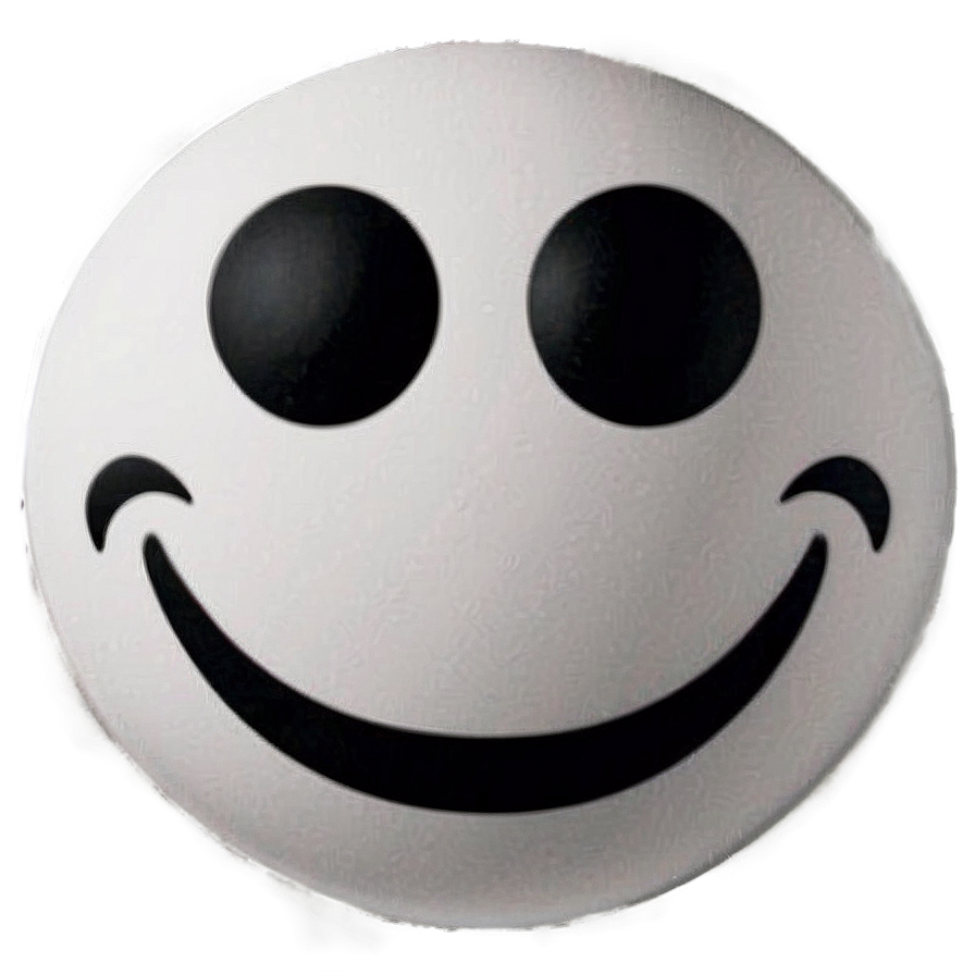 Preppy Smiley Face In Monochrome Png Ruk PNG Image