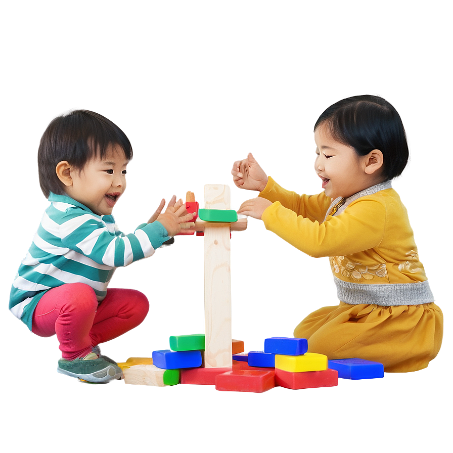 Preschoolers Playing Together Png Hfr PNG Image