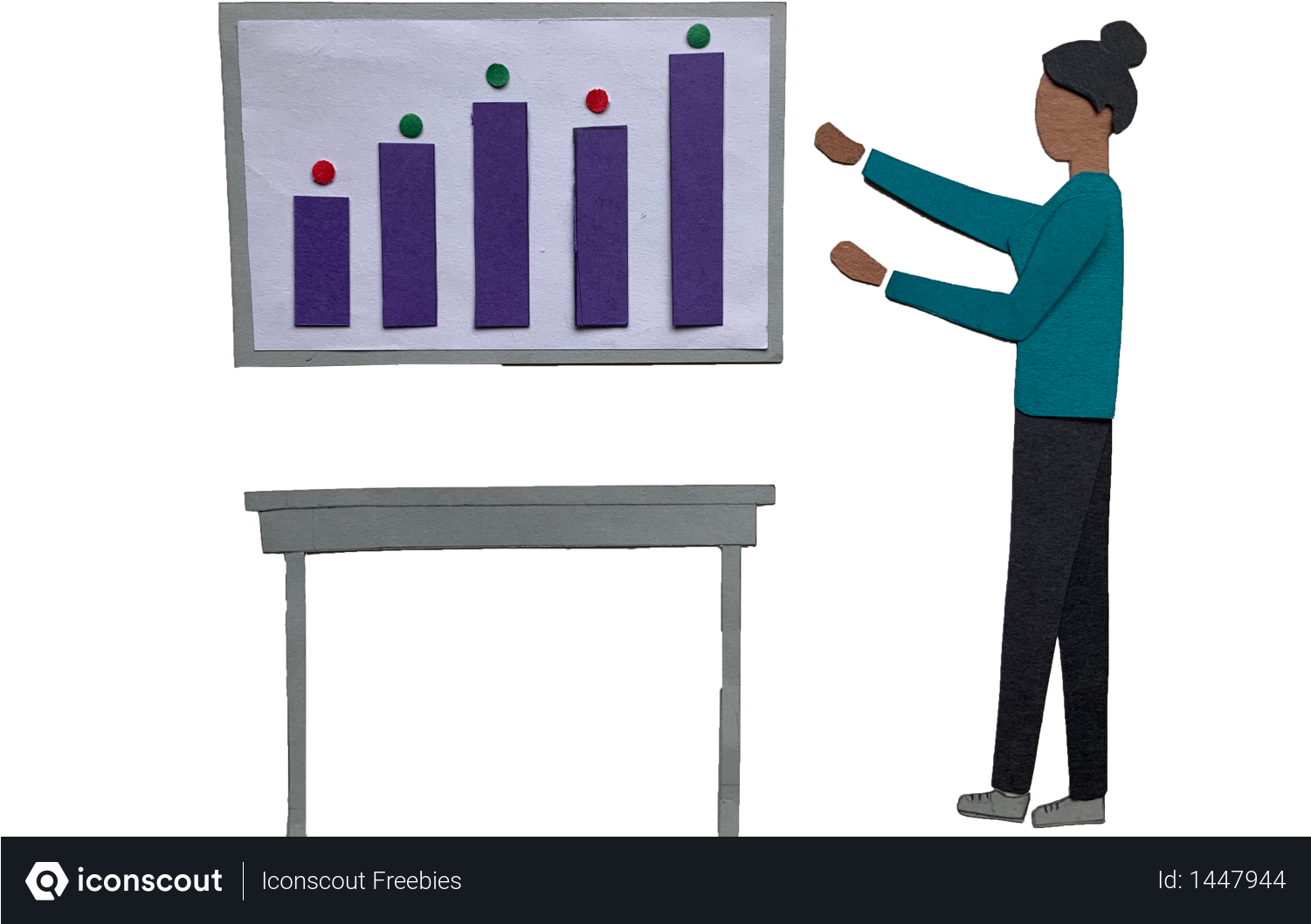 Presentation Bar Graph Analysis PNG Image