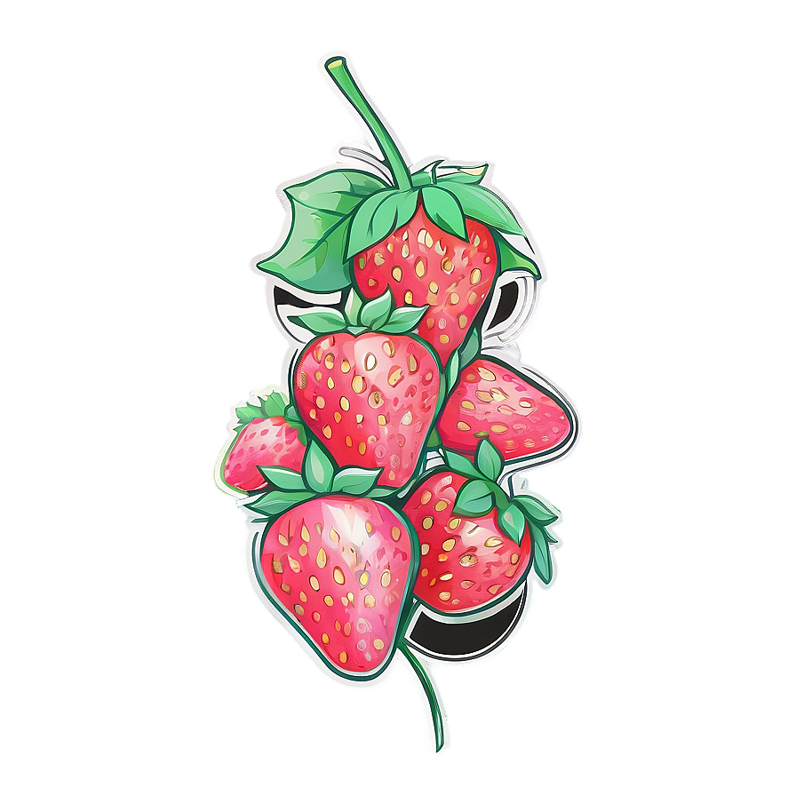 Pretty Strawberry Sketch Png Ljw56 PNG Image