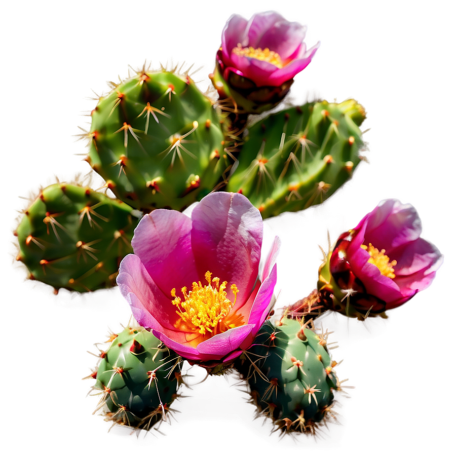 Prickly Pear Cactus Flower Png Qgj PNG Image