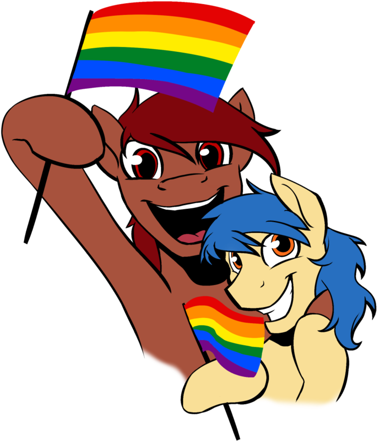 Prideful Ponies Celebration PNG Image