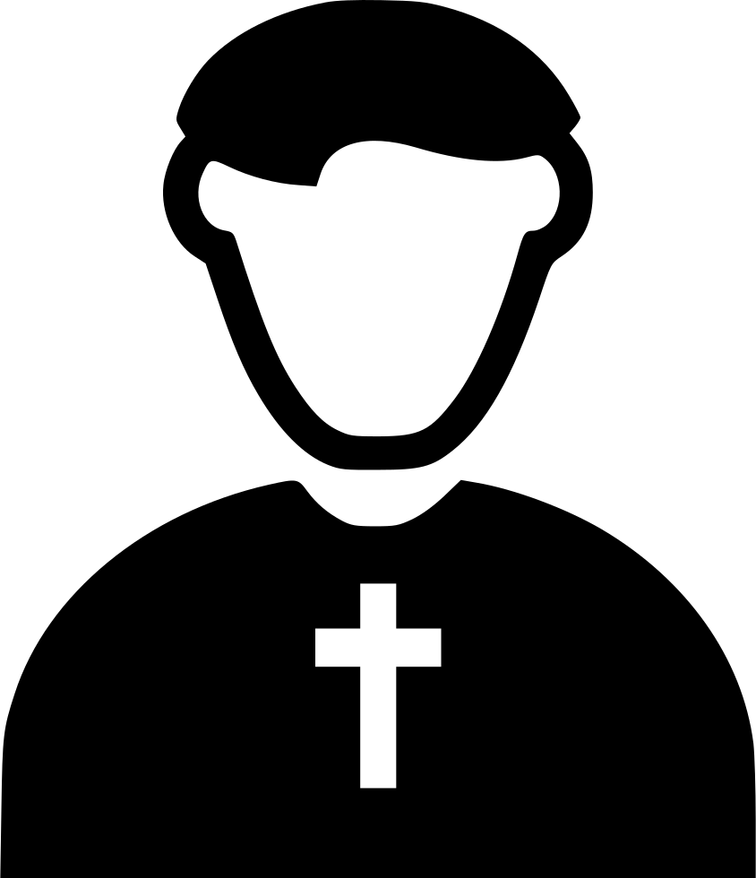 Priest Silhouette Icon PNG Image