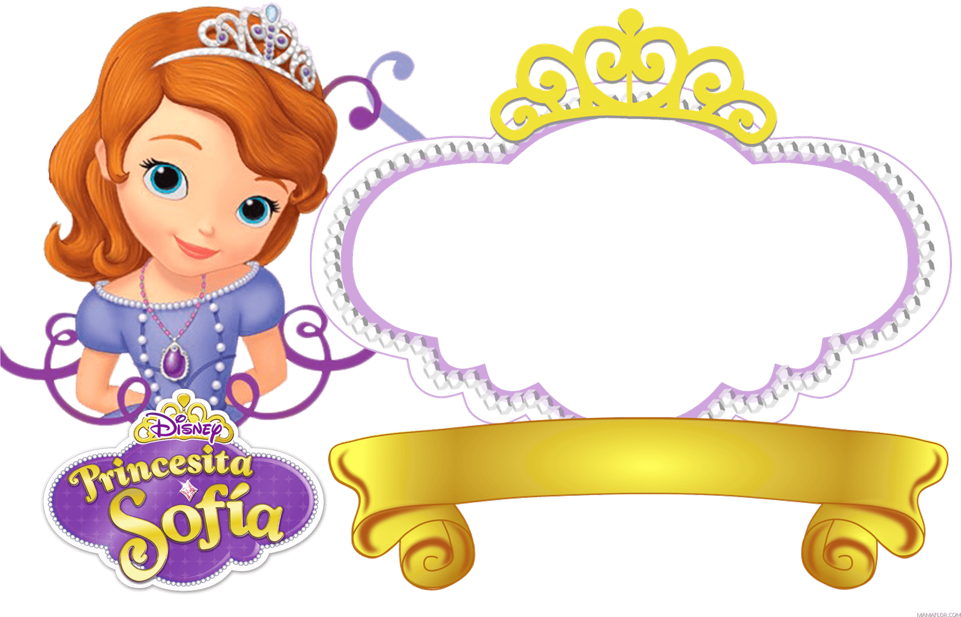 Princesita Sofia Frame Design PNG Image