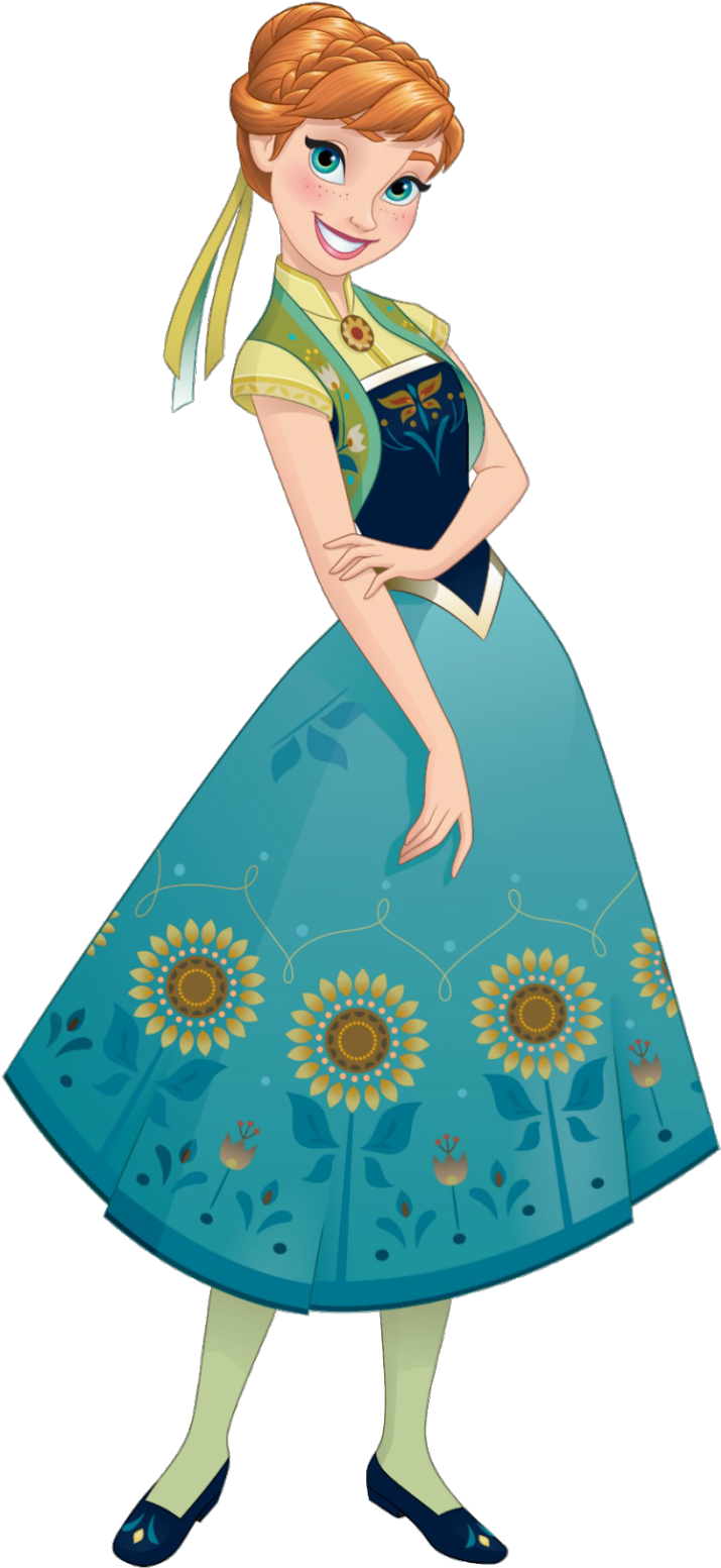 Princess_ Anna_ Frozen_ Character_ Pose PNG Image