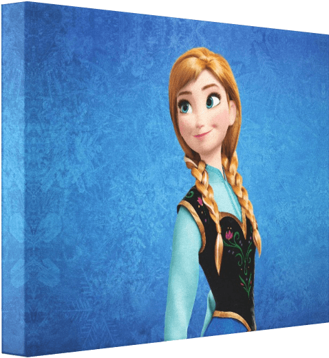 Princess Anna Frozen Portrait PNG Image