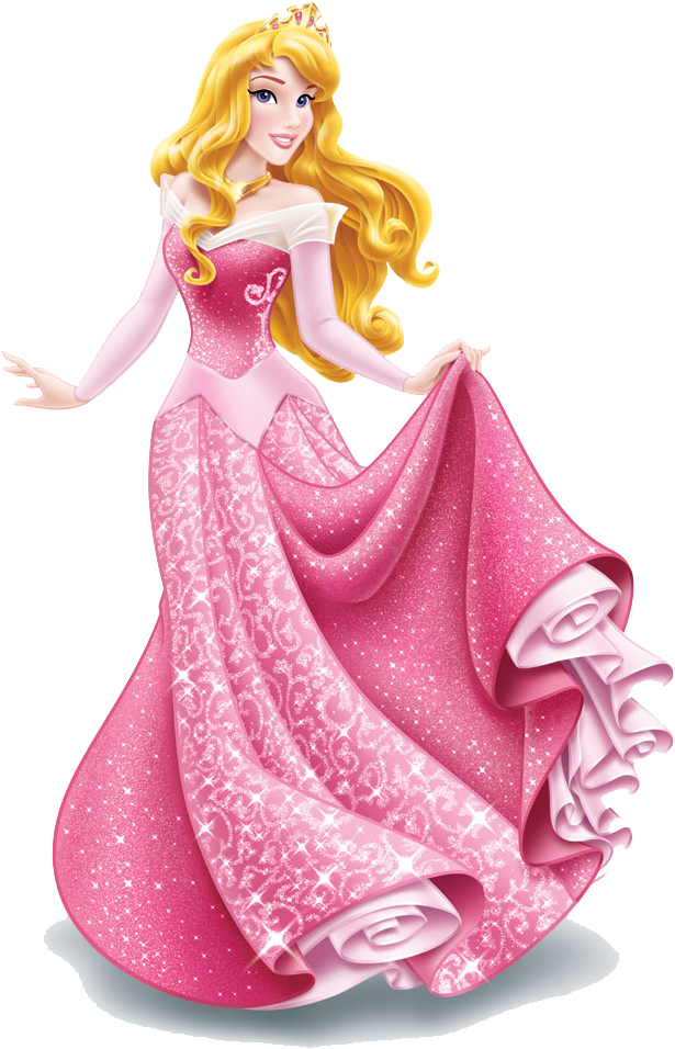 Princess Aurora Pink Dress PNG Image