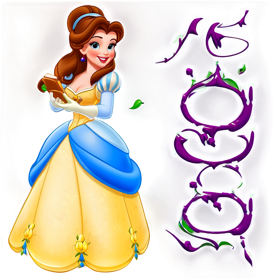 Princess Belle Character Png Svp PNG Image