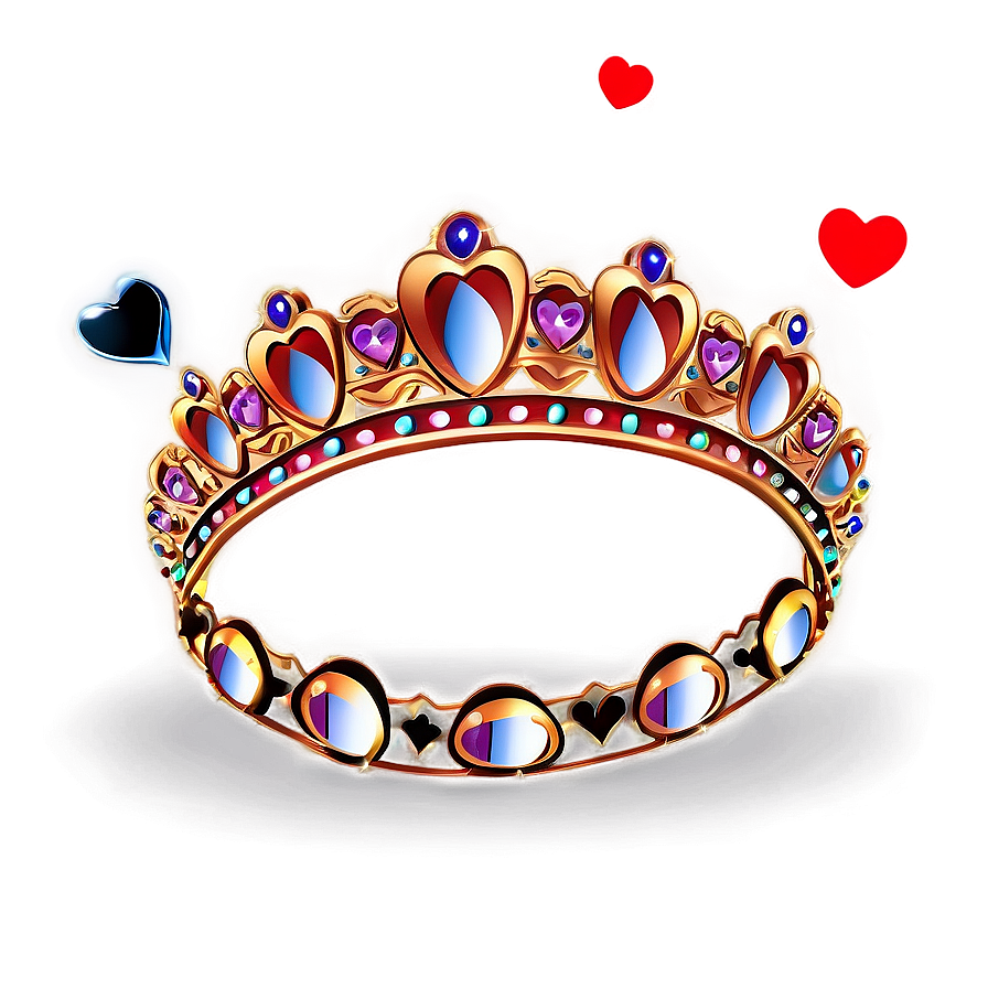 Princess Crown With Hearts Png Ykk PNG Image