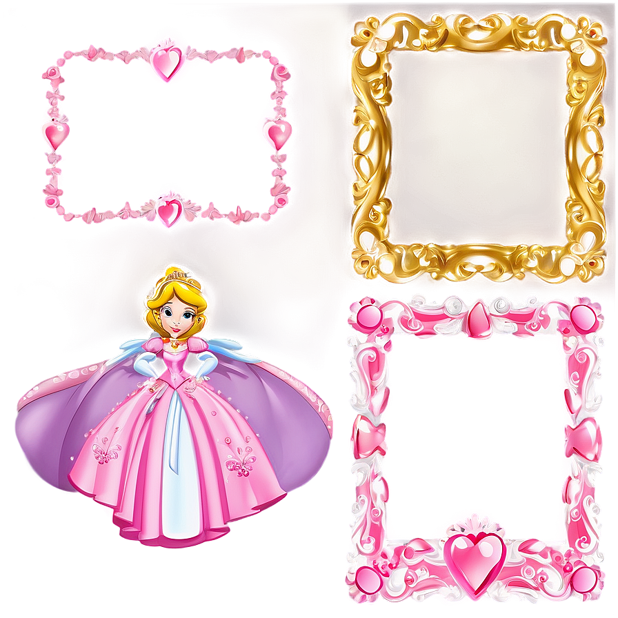 Princess Cute Frame Png Est30 PNG Image