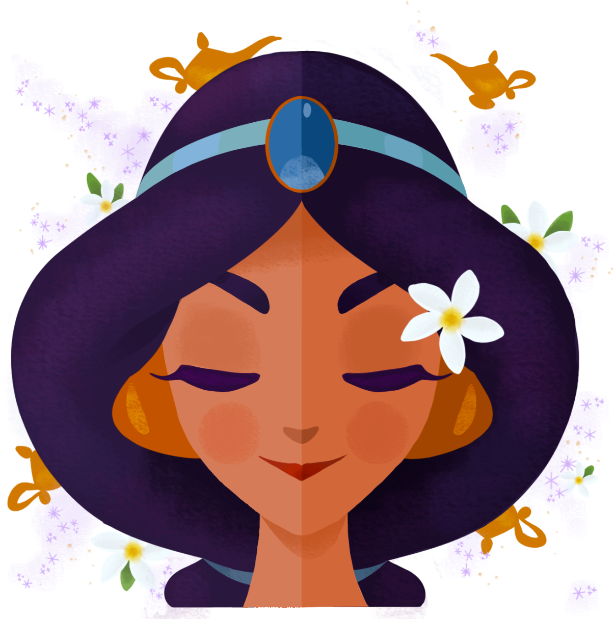 Princess Jasmine Illustration PNG Image