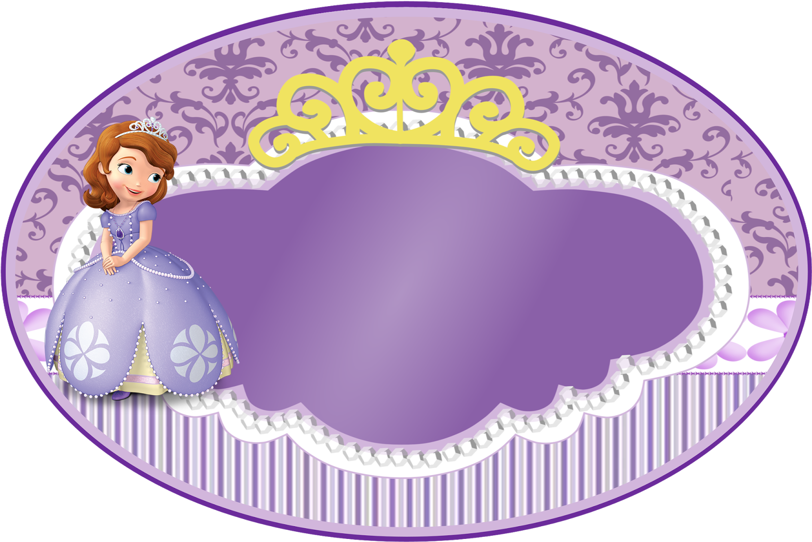 Princess Sofia Frame Design PNG Image