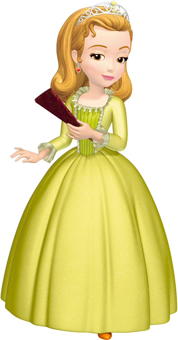 Princess Sofia Holding Book PNG Image