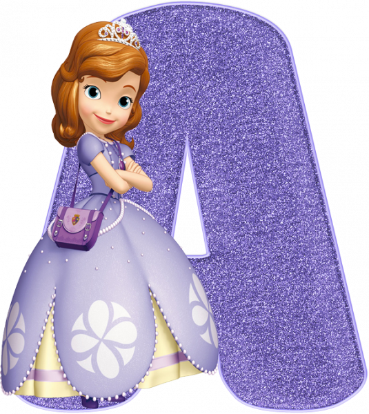 Princess Sofia Letter A Graphic PNG Image