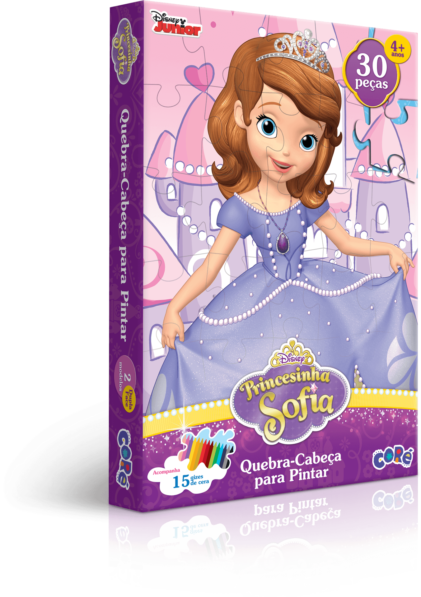 Princess Sofia Puzzle Coloring Box PNG Image